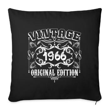 1966 | Vintage Original Edition 1966 birthday - Sofa pillowcase 17,3'' x 17,3'' (45 x 45 cm) - black - Front