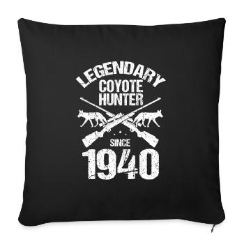 Conception de coyote pour les réacteurs de coyote - Housse de coussin décorative 45 x 45 cm - noir - Devant