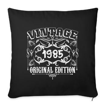 1985 | Vintage Original Edition 1985 birthday - Sofa pillowcase 17,3'' x 17,3'' (45 x 45 cm) - black - Front