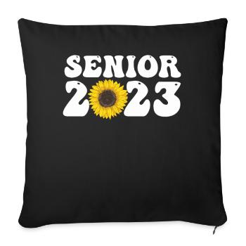 Senior 2023 Dabbing Dab of 2023 Seniors Graduation - Sofa pillowcase 17,3'' x 17,3'' (45 x 45 cm) - black - Front