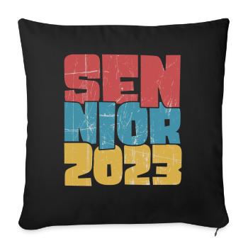 Senior 2023 Dabbing Dab of 2023 Seniors Graduation - Sofa pillowcase 17,3'' x 17,3'' (45 x 45 cm) - black - Front