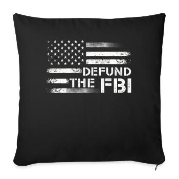 Defund the FBI Anti-Government Political American - Housse de coussin décorative 45 x 45 cm - noir - Devant