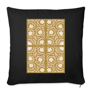 Jugendstil, Arts & Crafts, Aesthetic, Vintage-1900 - Sofakissenbezug 45 x 45 cm - Schwarz - Vorne