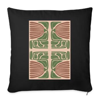 Jugendstil, Arts & Crafts, Aesthetic, Vintage-1900 - Sofakissenbezug 45 x 45 cm - Schwarz - Vorne
