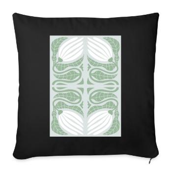 Jugendstil, Arts & Crafts, Aesthetic, Vintage-1900 - Sofakissenbezug 45 x 45 cm - Schwarz - Vorne