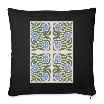 Jugendstil, Arts & Crafts, Aesthetic, Vintage-1900 - Sofakissenbezug 45 x 45 cm - Schwarz - Vorne