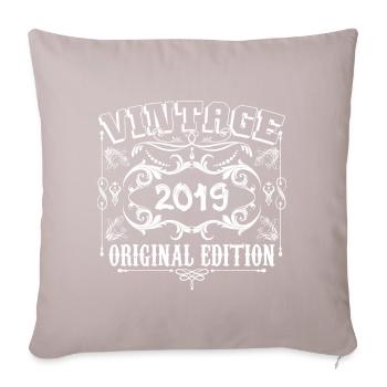 2019 | Vintage Original Edition 2019 birthday - Sofa pillowcase 17,3'' x 17,3'' (45 x 45 cm) - light taupe - Front