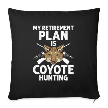 Conception de chasseur de coyote pour la chasse au coyote - Housse de coussin décorative 45 x 45 cm - noir - Devant