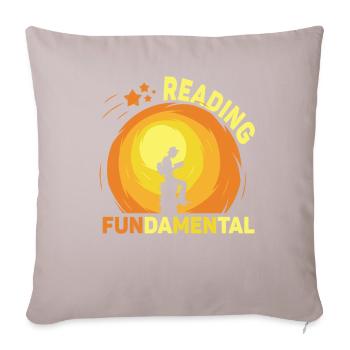 Reading Is Fundamental - Sofa pillowcase 17,3'' x 17,3'' (45 x 45 cm) - light taupe - Front