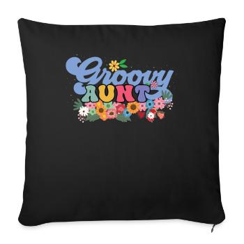 Groovy Aunt Garden Plant Flower Decorations - Sofa pillowcase 17,3'' x 17,3'' (45 x 45 cm) - black - Front