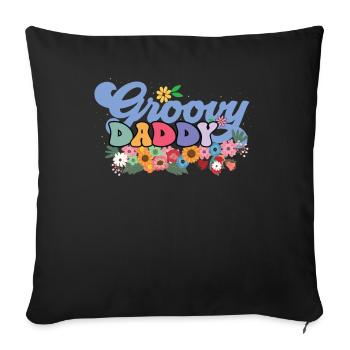 Groovy Daddy Garden Plant Flowers Floral Decor - Sofa pillowcase 17,3'' x 17,3'' (45 x 45 cm) - black - Front