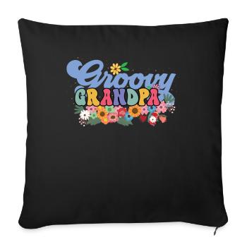 Groovy Grandpa Garden Plant Flowers Floral Decoration - Sofa pillowcase 17,3'' x 17,3'' (45 x 45 cm) - black - Front