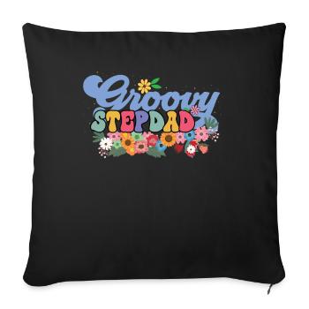 Groovy stepfather garden plant flowers - Sofa pillowcase 17,3'' x 17,3'' (45 x 45 cm) - black - Front