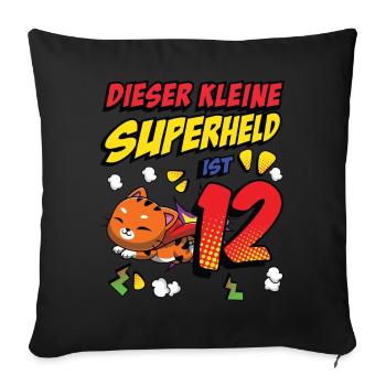 Dieser Kleine Superheld Ist 12 Katzenbesitzer 12. - Sofakissenbezug 45 x 45 cm - Schwarz - Vorne