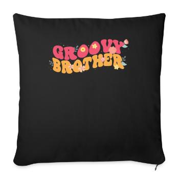 Groovy Brother Garden Plant Flowers Floral Decor - Sofa pillowcase 17,3'' x 17,3'' (45 x 45 cm) - black - Front