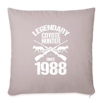 Tueurs de coyotes et chasse au coyote de la faune - Housse de coussin décorative 45 x 45 cm - taupe clair - Devant