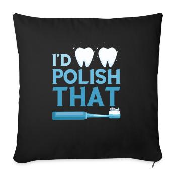 Dental Clinic and Dental Laboratory Technician Designs - Sofa pillowcase 17,3'' x 17,3'' (45 x 45 cm) - black - Front