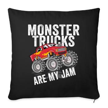 Monster Truck - Housse de coussin décorative 45 x 45 cm - noir - Devant