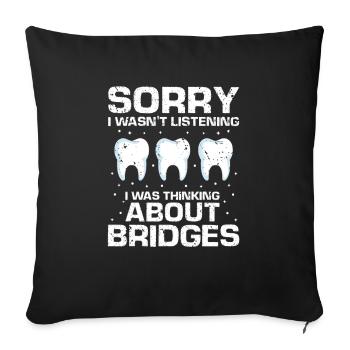 Dental technician for orthodontics and dental laboratory - Sofa pillowcase 17,3'' x 17,3'' (45 x 45 cm) - black - Front