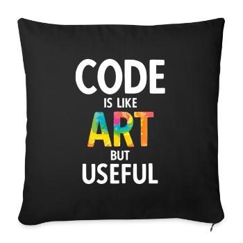 Software Ingenieur Informatiker Programmierer - Sofakissenbezug 45 x 45 cm - Schwarz - Vorne