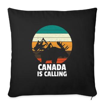 Le Canada appelle Kanada - Housse de coussin décorative 45 x 45 cm - noir - Devant