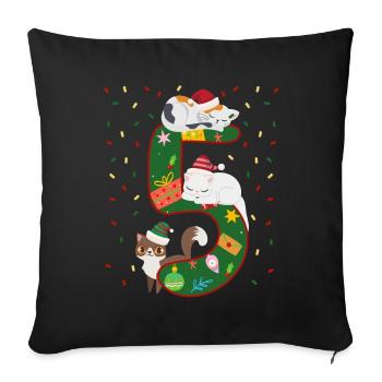 5 Years Old Children Christmas Gift Cute - Sofa pillowcase 17,3'' x 17,3'' (45 x 45 cm) - black - Front