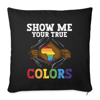 Not allowed in Nice Classes 9, 16; US, WHERE, EM, UK - Sofa pillowcase 17,3'' x 17,3'' (45 x 45 cm) - black - Front