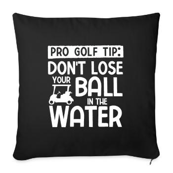 Golfplatz zum Golfen Golf - Sofakissenbezug 45 x 45 cm - Schwarz - Vorne