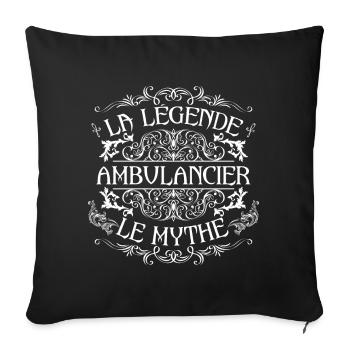 Ambulancier | meilleur Ambulancier | la légende le - Housse de coussin décorative 45 x 45 cm - noir - Devant