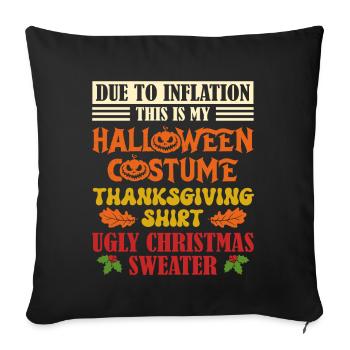 En raison de l’inflation, c’est mon Halloween, - Housse de coussin décorative 45 x 45 cm - noir - Devant