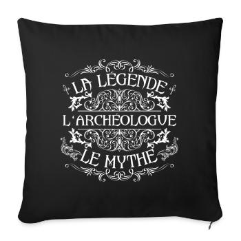 Archéologue | meilleur Archéologue | la légende le - Housse de coussin décorative 45 x 45 cm - noir - Devant