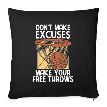 Basketball - Sofakissenbezug 45 x 45 cm - Schwarz - Vorne