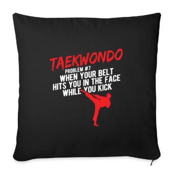 Koreanischer Kampfsport Taekwondo - Sofakissenbezug 45 x 45 cm - Schwarz - Vorne