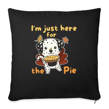 thanksgiving day outfits turkey dalmatian pie - Sofa pillowcase 17,3'' x 17,3'' (45 x 45 cm) - black - Front