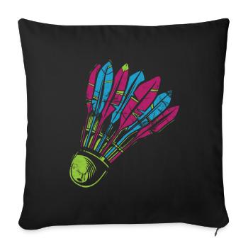 Badminton - Sofakissenbezug 45 x 45 cm - Schwarz - Vorne