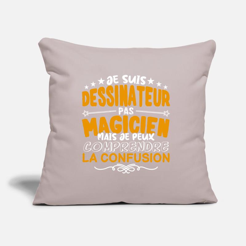 Dessinateur | Dessinateur pas Magicien | Meilleur Housse de coussin décorative 45 x 45 cm
