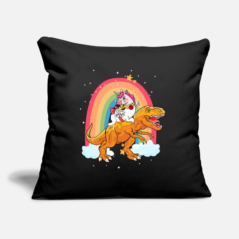 Dabbing Einhorn Reiten T Rex Jungen Mädchen Halloween Sofakissenbezug 45 x 45 cm