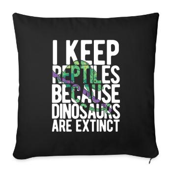 Eidechsen Für Besitzer Von Reptilien - Sofakissenbezug 45 x 45 cm - Schwarz - Vorne