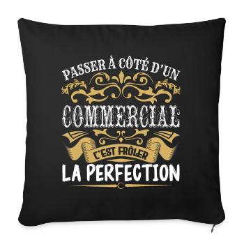 Le Meilleur Commercial | Commercial à la perfectio - Housse de coussin décorative 45 x 45 cm - noir - Devant