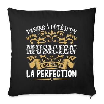 Le Meilleur Musicien | Musicien à la perfection - Housse de coussin décorative 45 x 45 cm - noir - Devant