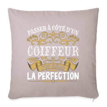 Le Meilleur Coiffeur | Coiffeur à la perfection - Housse de coussin décorative 45 x 45 cm - taupe clair - Devant