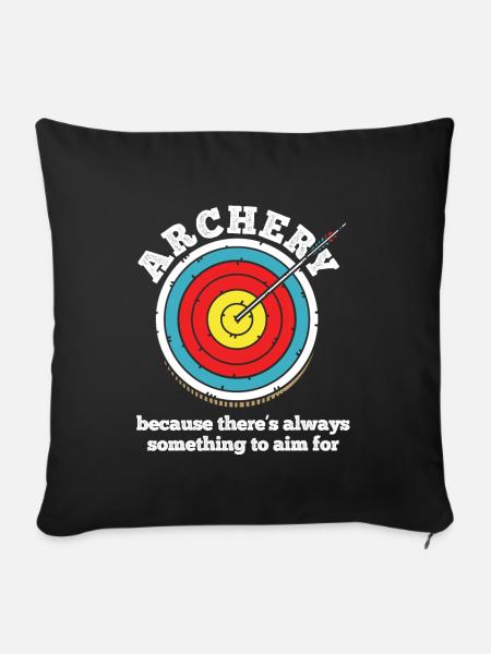 Bogenschießen Archery - Sofakissenbezug 45 x 45 cm - Schwarz