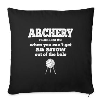 Bogenschießen Archery - Sofakissenbezug 45 x 45 cm - Schwarz - Vorne