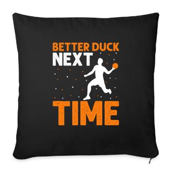 Dodgeball for Dodgeball Player and Gaga Ball - Sofa pillowcase 17,3'' x 17,3'' (45 x 45 cm) - black - Front