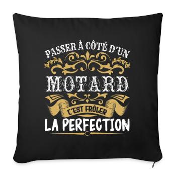 Le Meilleur Motard | Motard à la perfection - Housse de coussin décorative 45 x 45 cm - noir - Devant