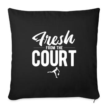 Tennisplatz Spruch Für Tennis - Sofakissenbezug 45 x 45 cm - Schwarz - Vorne