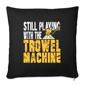 Concrete construction design for construction workers and construction site - Sofa pillowcase 17,3'' x 17,3'' (45 x 45 cm) - black - Front