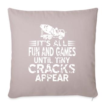 Concrete construction design for construction workers and construction site - Sofa pillowcase 17,3'' x 17,3'' (45 x 45 cm) - light taupe - Front