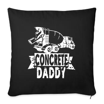 Conception de construction en béton pour les travailleurs de la construction et les chantiers de construction - Housse de coussin décorative 45 x 45 cm - noir - Devant