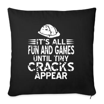 Concrete construction design for construction workers and construction site - Sofa pillowcase 17,3'' x 17,3'' (45 x 45 cm) - black - Front